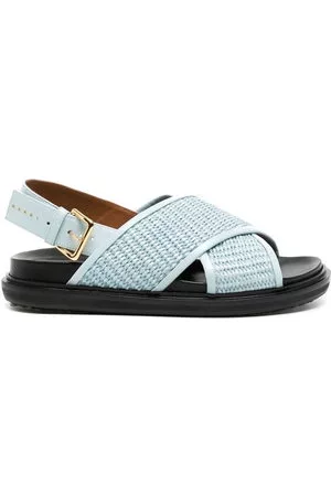 Marni Donna Sandali - Sandali Fussett con cinturino posteriore - Blu