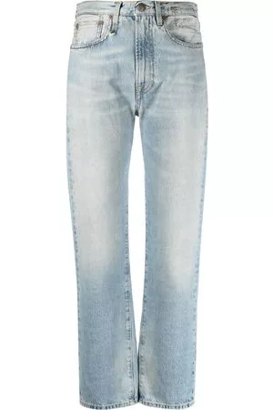 R13 Donna Jeans straight - Jeans dritti con effetto schiarito - Blu