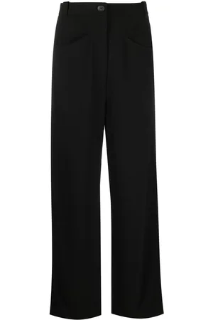 Khaite Pantaloni dritti a vita alta