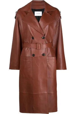 YVES SALOMON Trench oversize in pelle di agnello