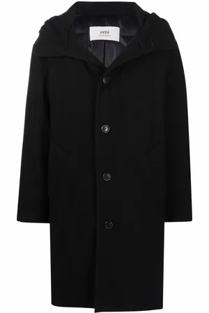 Ami Cappotto monopetto con cappuccio