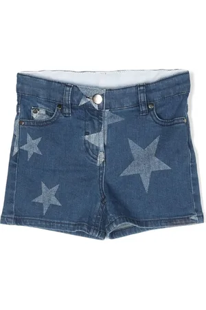 Stella McCartney Shorts denim con stampa