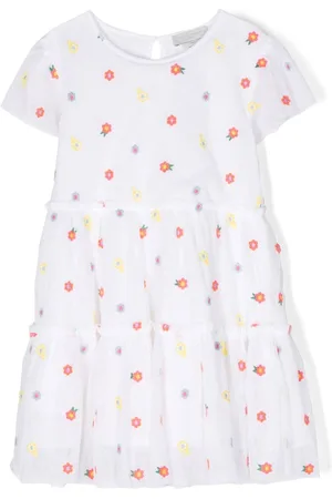 Stella McCartney Abito a fiori con balze