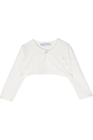 MONNALISA Cardigan crop con strass