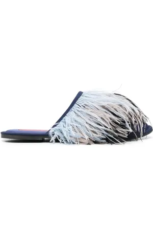 La DoubleJ Slippers con piume