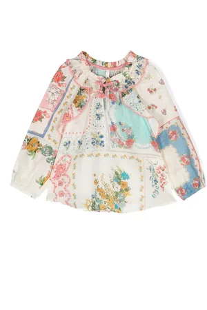ZIMMERMANN Blusa a fiori con ruches