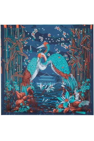 Salvatore Ferragamo Donna Sciarpe - Foulard con stampa - Blu