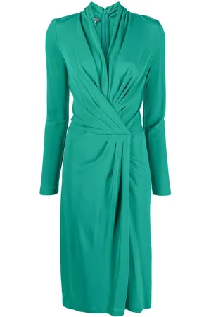 Alberta Ferretti Abito midi a maniche lunghe
