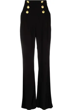 Balmain Pantaloni a vita alta con bottoni decorativi