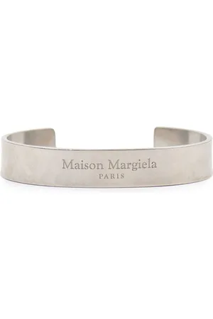 Maison Margiela Bracciale rigido con logo inciso