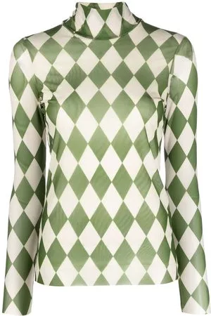 Baum und Pferdgarten Donna T-shirt - Top Jodi con stampa - Verde