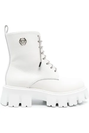 Philipp Plein Stivali con placca logo