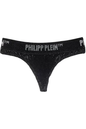 Philipp Plein Tanga metallizzato con cristalli