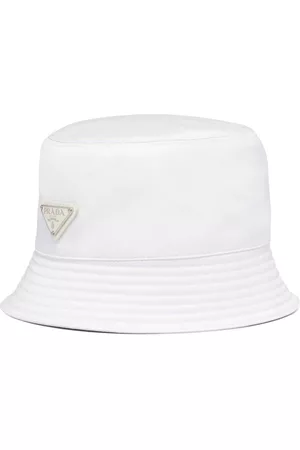 Prada Uomo Cappello Bucket - Cappello bucket con logo - Bianco
