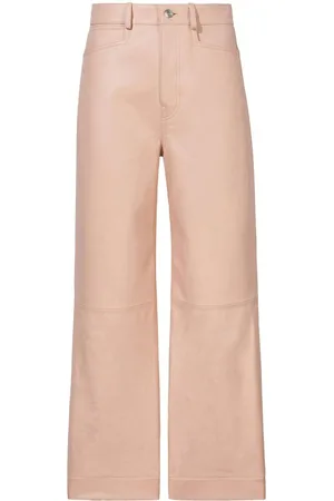 Proenza Schouler Pantaloni crop in pelle