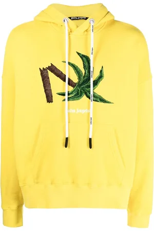 Palm Angels Felpa Broken Palm con cappuccio