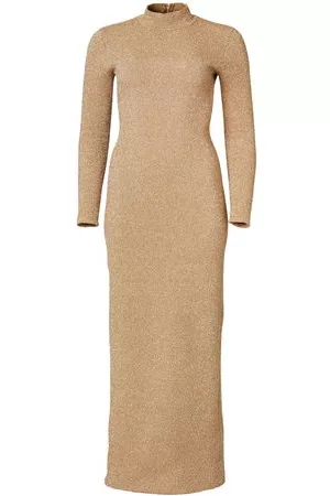 Carolina Herrera Donna Vestito maglione collo alto - Abito a collo alto - Oro