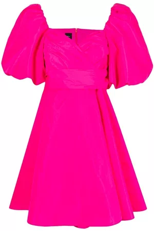 Pinko Donna Vestiti con maniche a sbuffo - Abito svasato con maniche a palloncino - Rosa