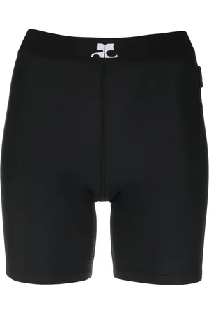 Courrèges Shorts biker con stampa