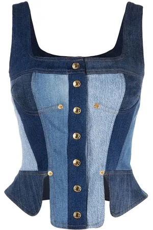 Marine Serre Bustino denim Regenerated