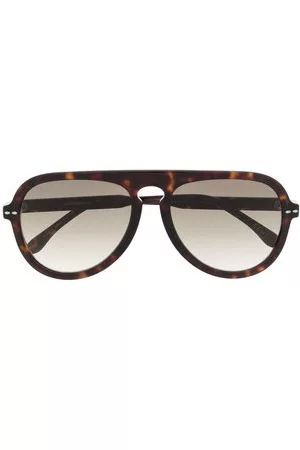 Isabel Marant Uomo Occhiali da sole - Occhiali da sole con montatura stile pilota - Marrone