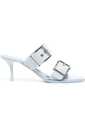 Alexander McQueen Sandali in pelle con fibbia 75mm