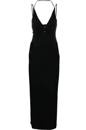 DION LEE Abito lungo con dettaglio cut-out Rivet