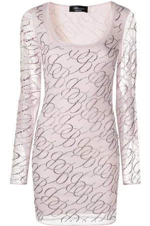 BLUMARINE Donna Vestiti sexy - Abito corto con strass - Rosa