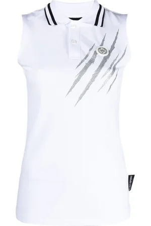 Philipp Plein Polo smanicato con stampa