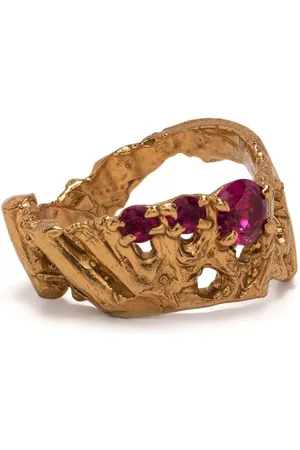 Lee Donna Anelli - Anello placcato oro con rubino Hati
