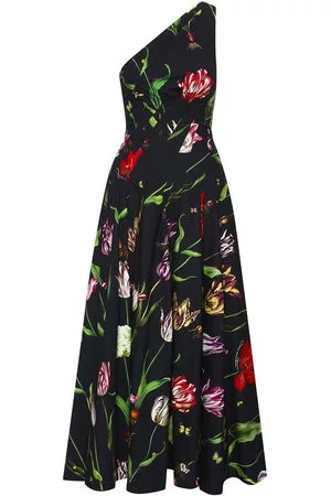 Oscar de la Renta Donna Vestiti lunghi a fiori - Abito lungo a fiori - Blu