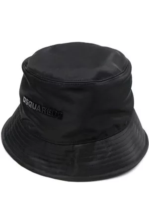Dsquared2 Uomo Cappello Bucket - Cappello bucket con placca logo - Nero