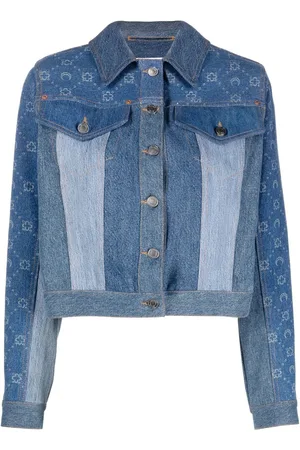 Marine Serre Camicia Regenerated denim