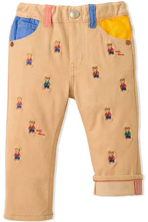 Miki House Pantaloni dritti con ricamo