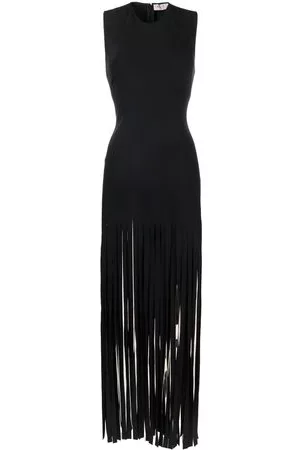 Puccini Donna Vestiti lunghi - Abito lungo con frange - Nero