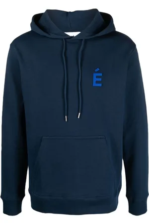 Etudes Felpa in cotone con cappuccio e logo