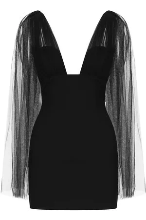 Oscar de la Renta Donna Vestiti sexy - Abito corto con tulle - Nero