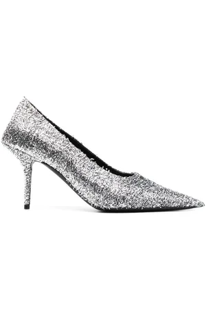 Balenciaga Pumps Square Knife metallizzate 80mm