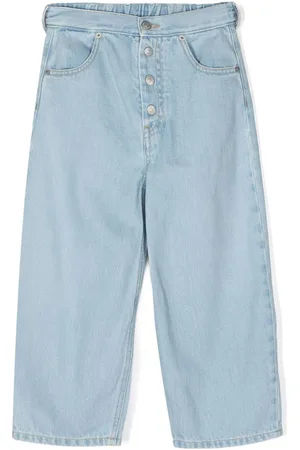 Maison Margiela Jeans a gamba ampia con applicazione