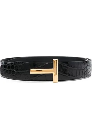 Tom Ford Cintura con effetto coccodrillo