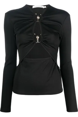 CHRISTOPHER ESBER Top a maniche lunghe con dettagli cut-out