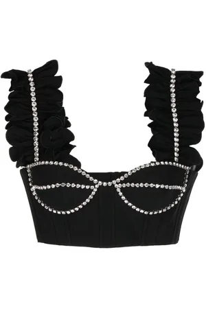 AREA Top crop con cristalli