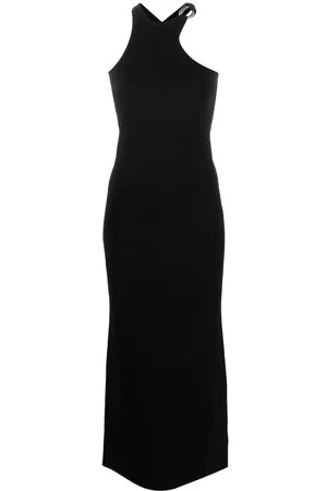 SIR Donna Vestiti scollati - Abito midi Aude con schiena scoperta - Nero
