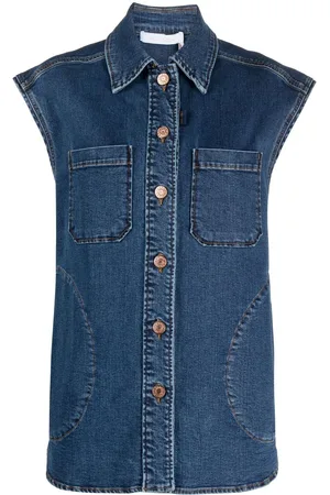 See by Chloé Giacca denim con maniche ad aletta