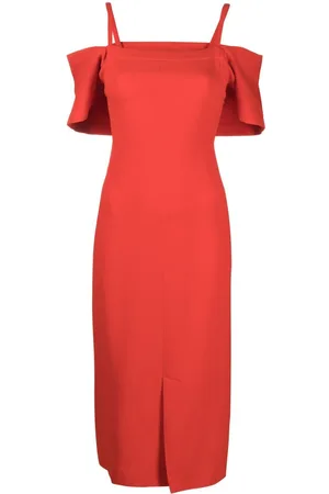 Victoria Beckham Abito midi con spalle scoperte