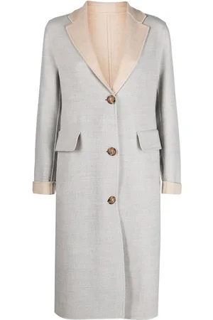 ELEVENTY Cappotto monopetto bicolore