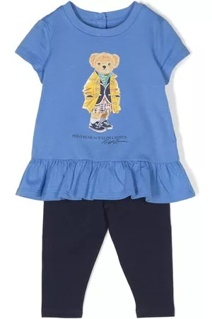 Ralph Lauren Set top e pantaloni Teddy Bear - Blu