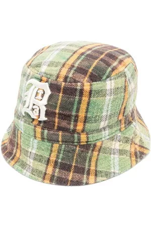 R13 Uomo Cappello Bucket - Cappello bucket a quadri - Verde