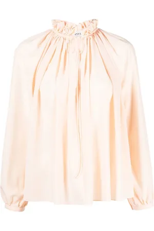 Lanvin Blusa con collo plissettato
