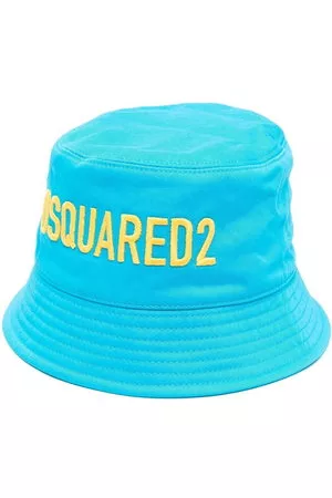 Dsquared2 Uomo Cappello Bucket - Cappello bucket con ricamo - Blu